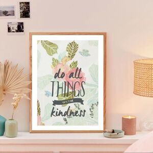 NEW! “Do All Things With Kindness” Canvas Wall Art